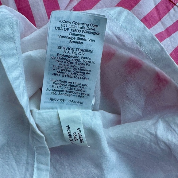 J.Crew Sleeveless Seersucker Tiered Popover Mixed Stripe Pink Poplin Dress Siz S - Picture 8 of 13